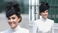 Kate Middleton Revives Alessandra Rich Polka-dot Dress With Pearls and Heritage at VE Day Thanksgiving Service