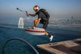 Wakeskater and BASE Jumper Brian Grubb Pulls Off Athletic Feat From a Dubai Skyscraper Wearing Prada