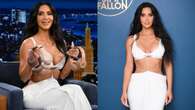 Kim Kardashian Melds Minimalism With Cutouts in Grace Ling Dress on ‘Tonight Show,’ Talks Beats by Dre Collaboration With Jimmy Fallon