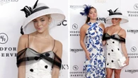 Livvy Dunne Favors Romantic Details in For Love and Lemons Cocktail Dress and Feathered Hat at 2025 Kentucky Derby With Sister Julz Dunne