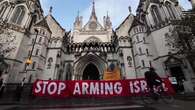 Protesta ante el Tribunal Superior de Londres en jornada de vista sobre la exportación de armas a Israel