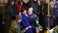 Funeral del oficial de la Marina ucraniana Andriy Kuzmenko en Kiev