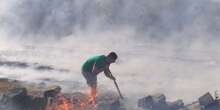 La lluvia da una tregua en los incendios del norte de España