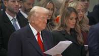 Trump comienza su primer día en el poder con una misa en la catedral de Washington