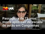 Passageira de 72 anos morre após cair de escada de avião da Latam em Congonhas
