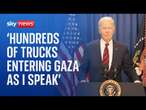 Biden says 'guns have gone silent' in Gaza