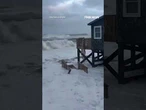 WATCH: Strong waves caused severe damage to waterfront homes in NC #shorts #usa #us #hurricane