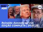 Reinaldo Azevedo ao vivo: Deportados dos EUA, Trump e reação de Milei; Gleisi no governo Lula; IBGE