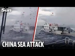'Aggressive’ Chinese Ship BLASTS Filipino boat with water cannons in South China Sea