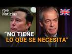 ELON MUSK DA la ESPALDA al ULTRADERECHISTA BRITÁNICO NIGEL FARAGE | RTVE Noticias