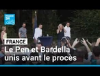 RN : M. Le Pen et J. Bardella affichent leur union avant le procès • FRANCE 24