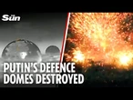 Ukrainian combat drones OBLITERATE Russian assets hidden in domes at air defence base