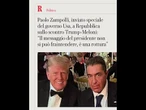 Trump-Meloni, Zampolli a Repubblica: “Il messaggio non si può fraintendere, è una rottura”