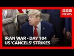 US President Donald Trump says he has 'cancelled' strikes against Iran | BBC News