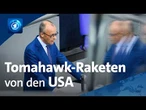 Waffendeal mit den USA: Merz verkündet Kauf von Tomahawk-Marschflugkörpern