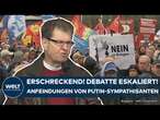 FRIEDENSDEMO IN BERLIN: Zu kritisch gegenüber Russland? Buhrufe gegen Ralf Stegner (SPD)