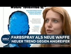DEUTSCHLAND: Farbspray statt Pfeffer - Was hinter dem Hype um das Schlumpfspray steckt!