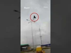 Moment Russian Shahed drone hits civilians in Sumy during Putin barrage #ukraine #warinukraine