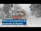 La nieve en Madrid complica la circulación en los puertos de montaña de la Comunidad