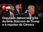 Trump: Deputado democrata é expulso da Câmara após protestar contra o discurso do presidente dos EUA