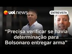 Moraes pode revogar domiciliar de Bolsonaro, se tiver determinação para entregar arma, diz jurista