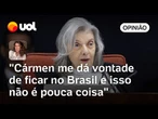 'Cármen Lúcia me dá vontade de ficar no Brasil e isso não é pouca coisa', diz Maria Ribeiro