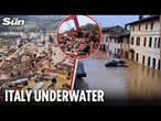 Horror floods SWAMP Italian cities as landslide FLATTENS homes and roads become rivers