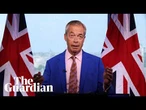 Reform UK leader Nigel Farage to make statement 'on public life' - watch live