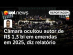Câmara ocultou autor de R$ 1,3 bi em emendas parlamentares em 2025, diz relatório | Tiago Mali