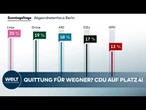 UNFRAGE-SCHOCK FÜR WEGNER-CDU: Linke auf Platz 1 ‒ was nun?