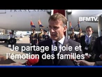 Otages israéliens libérés, situation politique: Emmanuel Macron s'exprime à son arrivée en Égypte