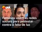 Apagão em SP: famosos protestam nas redes sociais após 4 dias sem luz e criticam a Enel; veja vídeo