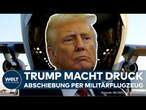 USA: Mit Militärflugzeug ins Exil! Trumps umstrittene Abschiebestrategie - Mexiko rüstet sich