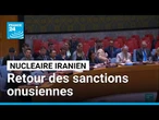 Nucléaire iranien : l'échec de négociations entre les Européens et Téhéran • FRANCE 24