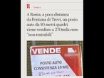 Nuovo posto auto da record: a Roma 270mila euro “non trattabili” per 10 mq
