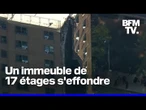 À New York, les images d'un immeuble de 17 étages après s'être partiellement effondré