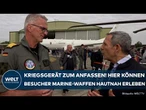 BUNDESWEHR: Kriegswaffen zum Anfassen! Marine präsentiert Poseidon, Seahawk und Eurofighter