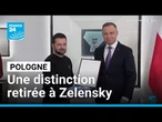 Pologne : le président annonce retirer la plus haute distinction du pays à Zelensky • FRANCE 24