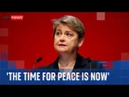 Watch: Foreign secretary addresses Palestinian statehood in Labour conference speech