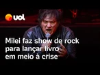 Milei faz show de rock e diz que Bolsonaro sofreu tentativa de assassinato' durante evento