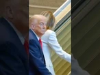 Awkward moment Trump is forced to climb broken escalator he blasted in UN speech