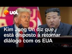Kim Jong Un diz que está disposto a dialogar com Trump se os EUA retirar pedido de desnuclearização