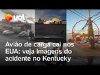 Novas imagens mostram queda de avião de carga nos Estados Unidos; veja vídeo