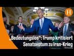 US-Senat stimmt für Ende der Angriffe auf Iran