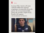 Salento, Lorenzo Polo è morto a 16 anni sulla moto appena acquistata: era patentato da pochi giorni