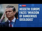 Hegseth uses D-Day speech to attack immigration in Europe