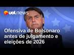 Bolsonaro faz ofensiva contra Judiciário com PL da anistia, pressão internacional, TSE e Ficha Limpa