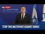 Israel's foreign minister speaks on Washington shooting