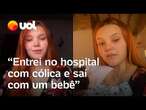 Jovem vai ao hospital por sentir cólicas e descobre que está grávida e em trabalho de parto; vídeo