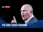 Trade unions leader gives keynote speech at Brighton conference